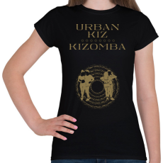 PRINTFASHION Urbankiz Kizomba dancer S0204 gold - Női póló - Fekete