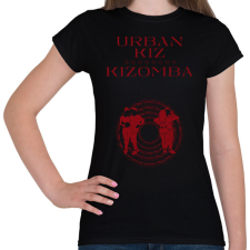 PRINTFASHION Urbankiz Kizomba dancer S0205 red - Női póló - Fekete női póló