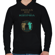 PRINTFASHION UrbanKiz Kizomba táncos S0206 gold-green - Férfi kapucnis pulóver - Fekete férfi pulóver, kardigán