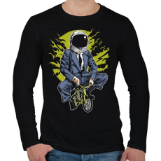 PRINTFASHION Űrbiciklis - Férfi hosszú ujjú póló - Fekete