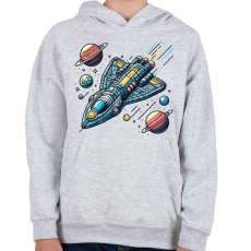 PRINTFASHION Ürhajó - Gyerek kapucnis pulóver - Sport szürke