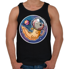 PRINTFASHION Űrhajós axolotl - Férfi atléta - Fekete