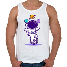 PRINTFASHION Űrhajós  - Férfi atléta - Fehér atléta, trikó