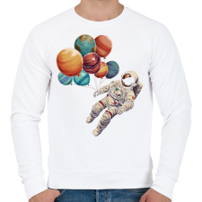 PRINTFASHION Űrhajós - Férfi pulóver - Fehér férfi pulóver, kardigán