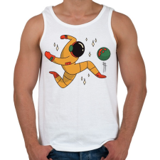 PRINTFASHION Űrhajós focista - Férfi atléta - Fehér atléta, trikó