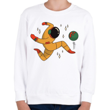 PRINTFASHION Űrhajós focista - Gyerek pulóver - Fehér gyerek pulóver, kardigán