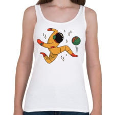 PRINTFASHION Űrhajós focista - Női atléta - Fehér női trikó