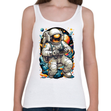PRINTFASHION Űrhajós gamer - Női atléta - Fehér női trikó