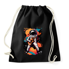 PRINTFASHION Űrhajós gitárral - Sportzsák, Tornazsák - Fekete tornazsák