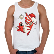 PRINTFASHION Űrhajós jégkrém - Férfi atléta - Fehér