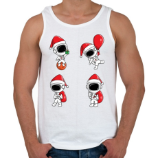 PRINTFASHION Űrhajós karácsonya - Férfi atléta - Fehér