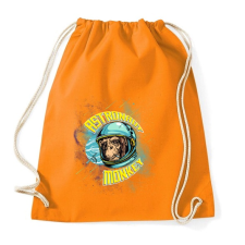 PRINTFASHION Űrhajós majom - Sportzsák, Tornazsák - Narancssárga tornazsák