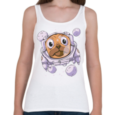 PRINTFASHION Űrhajós mopsz - Női atléta - Fehér