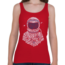 PRINTFASHION Űrhajós - Női atléta - Cseresznyepiros női trikó