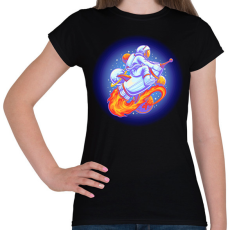 PRINTFASHION űrhajós - Női póló - Fekete