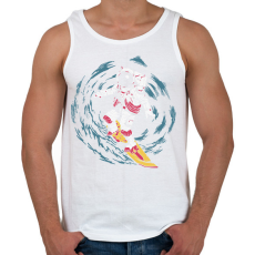 PRINTFASHION Űrhajós szörf - Férfi atléta - Fehér