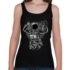 PRINTFASHION Űrhajós zenegép - Női atléta - Fekete