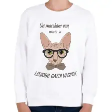 PRINTFASHION Úri macskám van 2  - Gyerek pulóver - Fehér gyerek pulóver, kardigán