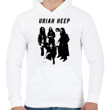 PRINTFASHION uriah heep stencil - Férfi kapucnis pulóver - Fehér férfi pulóver, kardigán