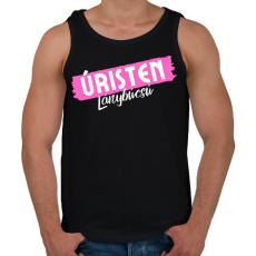 PRINTFASHION Úristen Lánybúcsú - Férfi atléta - Fekete