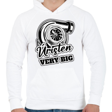 PRINTFASHION Úristen Very Big - Férfi kapucnis pulóver - Fehér