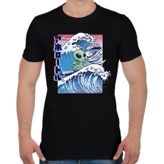 PRINTFASHION Űrlény szörf - Férfi póló - Fekete