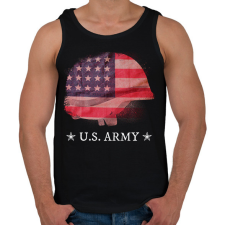 PRINTFASHION US ARMY - Férfi atléta - Fekete atléta, trikó