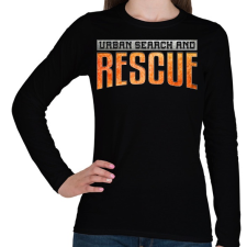 PRINTFASHION US&Rescue - Női hosszú ujjú póló - Fekete női póló