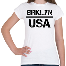 PRINTFASHION Usa brooklyn - Női póló - Fehér női póló