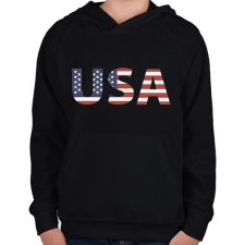 PRINTFASHION USA - Gyerek kapucnis pulóver - Fekete gyerek pulóver, kardigán