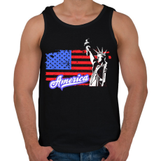 PRINTFASHION usa liberty - Férfi atléta - Fekete