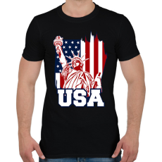 PRINTFASHION usa liberty - Férfi póló - Fekete