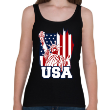 PRINTFASHION usa liberty - Női atléta - Fekete női trikó