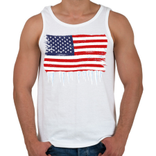 PRINTFASHION USA zászló - Férfi atléta - Fehér atléta, trikó