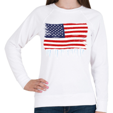 PRINTFASHION USA zászló - Női pulóver - Fehér