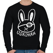 PRINTFASHION Usachan - Férfi pulóver - Fekete férfi pulóver, kardigán