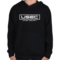 PRINTFASHION USEC - United Security - Gyerek kapucnis pulóver - Fekete