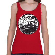 PRINTFASHION USS enterprise - Női atléta - Cseresznyepiros női trikó