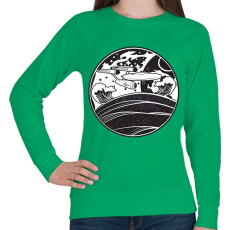 PRINTFASHION USS enterprise - Női pulóver - Zöld