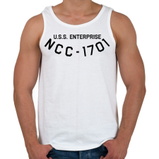 PRINTFASHION USS Enterprisee NCC - Férfi atléta - Fehér atléta, trikó