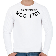 PRINTFASHION USS Enterprisee NCC - Férfi pulóver - Fehér