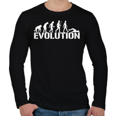 PRINTFASHION Úszás evolúció - Férfi hosszú ujjú póló - Fekete