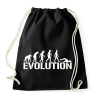 PRINTFASHION Úszás evolúció - Sportzsák, Tornazsák - Fekete