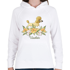 PRINTFASHION Uszkár - Női kapucnis pulóver - Fehér női pulóver, kardigán