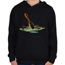 PRINTFASHION úszó - Gyerek kapucnis pulóver - Fekete gyerek pulóver, kardigán