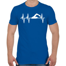 PRINTFASHION Úszó szívverés - Férfi póló - Királykék férfi póló
