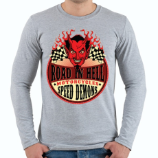 PRINTFASHION Út a pokolban - Férfi hosszú ujjú póló - Sport szürke