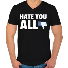 PRINTFASHION UTÁLOK MINDENKIT 2 - Férfi V-nyakú póló - Fekete