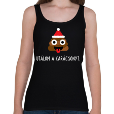 PRINTFASHION UTÁLOM A KARÁCSONYT - Női atléta - Fekete női trikó