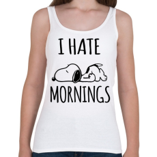 PRINTFASHION Utálom a reggeleket - Női atléta - Fehér